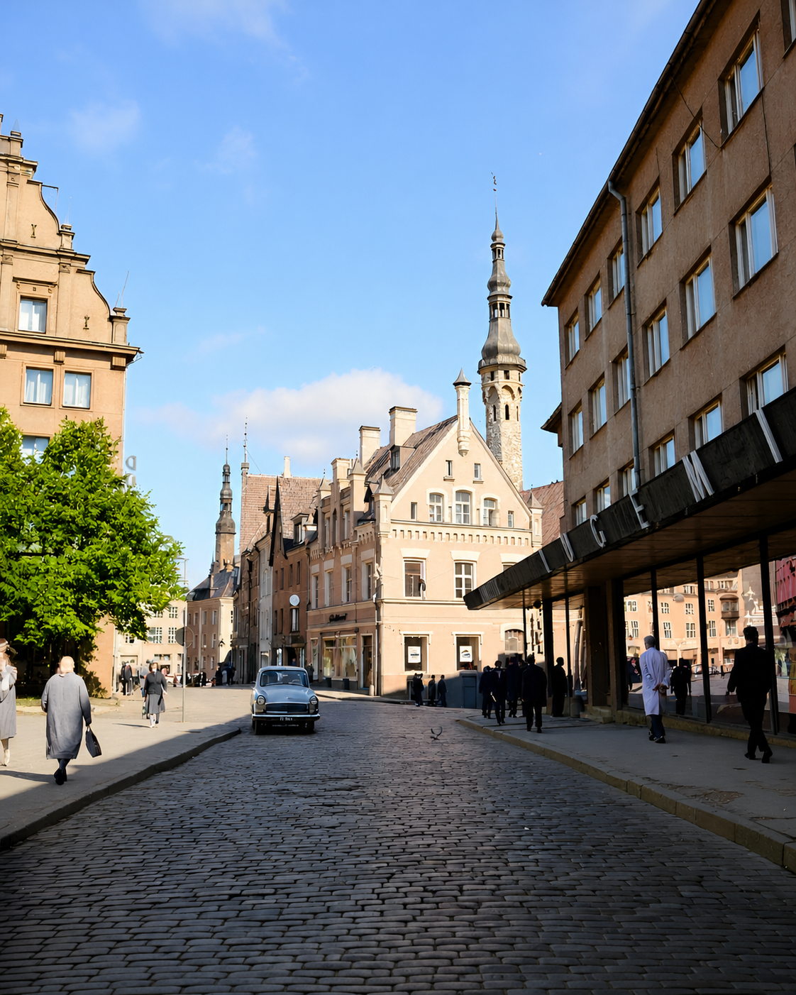 Digiteeritud ajalooline kaader Tallinna vanalinna tänavast